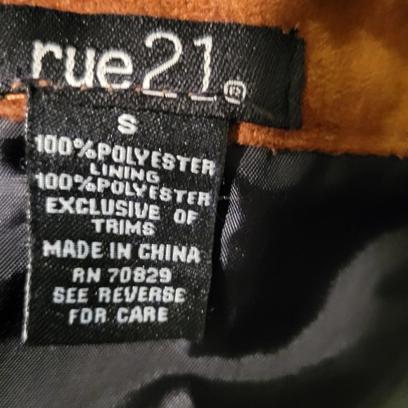 Rue 21 Cognac Faux Suede Mini Skirt - Picture 5 of 6